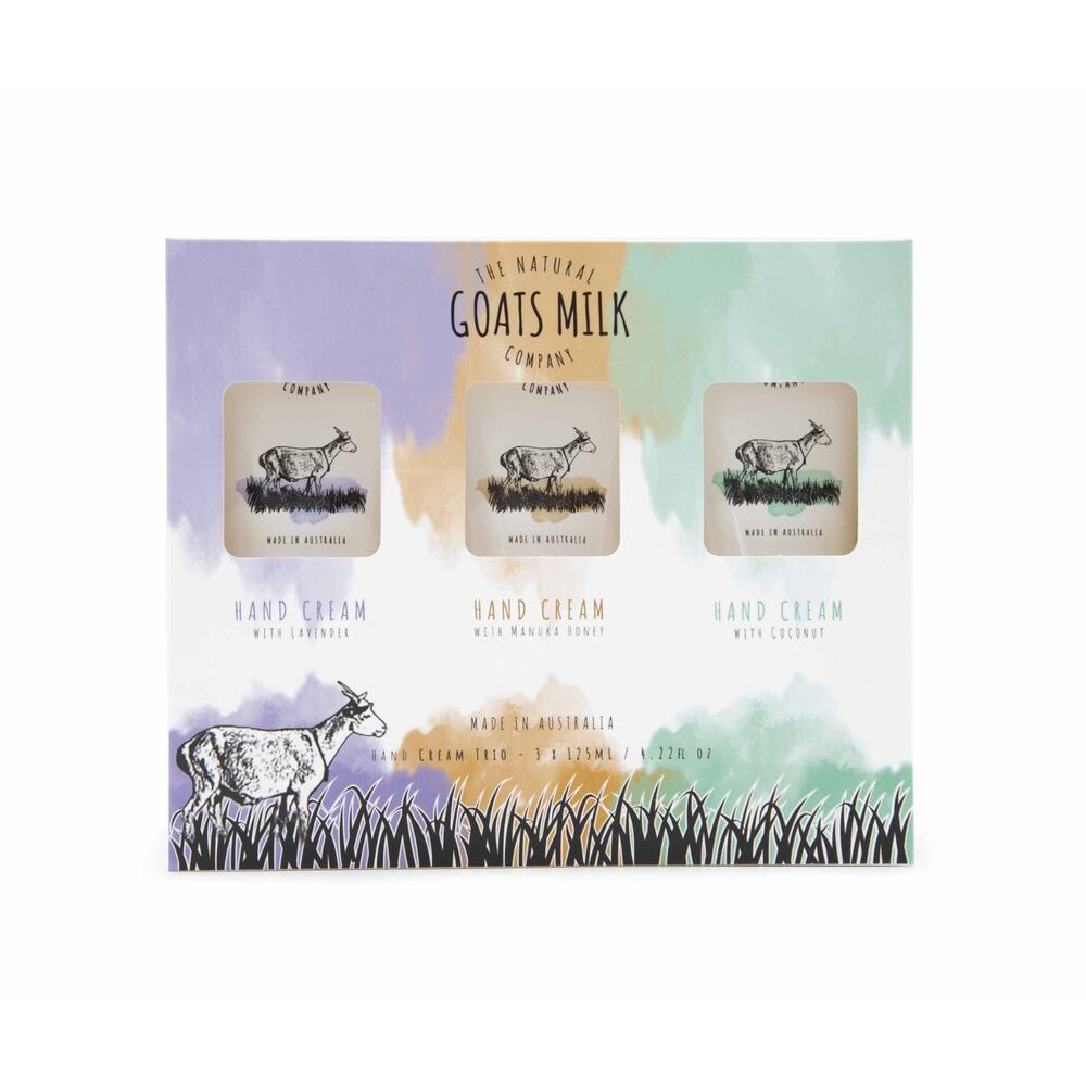 The Natural Goats Milk Company Hand Cream Trio Coconut, Lavender & Manuka Honey
